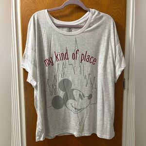 Disney  Parks Mickey Mouse Castle Gray  Top